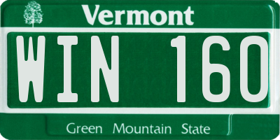 VT license plate WIN160