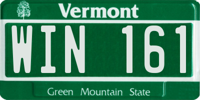 VT license plate WIN161