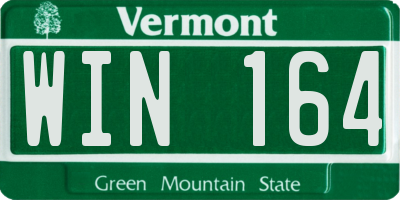 VT license plate WIN164