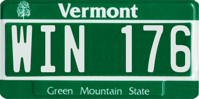VT license plate WIN176