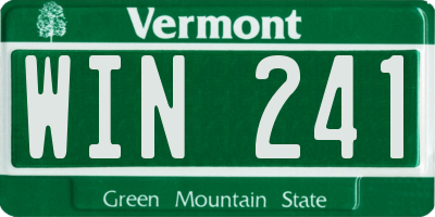 VT license plate WIN241
