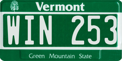 VT license plate WIN253