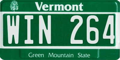 VT license plate WIN264