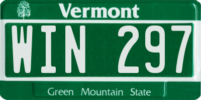 VT license plate WIN297