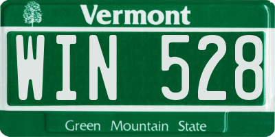 VT license plate WIN528