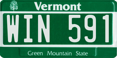 VT license plate WIN591