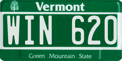 VT license plate WIN620