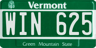 VT license plate WIN625