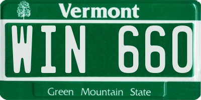 VT license plate WIN660