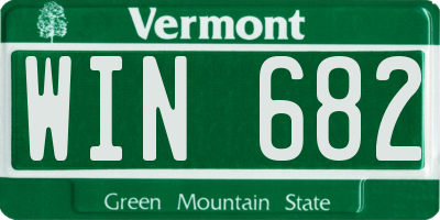VT license plate WIN682