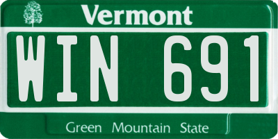 VT license plate WIN691