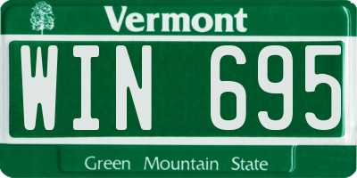 VT license plate WIN695