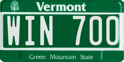 VT license plate WIN700