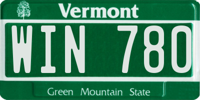 VT license plate WIN780
