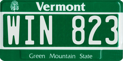 VT license plate WIN823