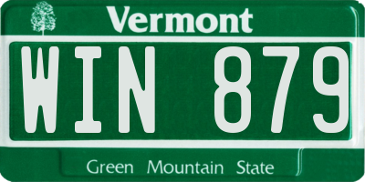 VT license plate WIN879