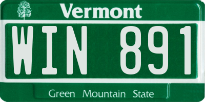 VT license plate WIN891