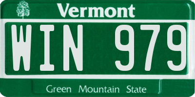 VT license plate WIN979