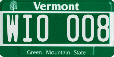 VT license plate WIO008