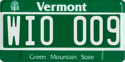 VT license plate WIO009