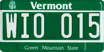 VT license plate WIO015