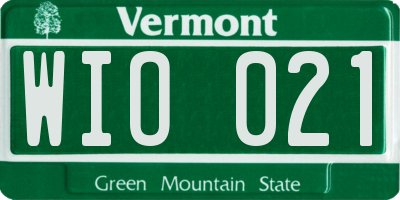 VT license plate WIO021