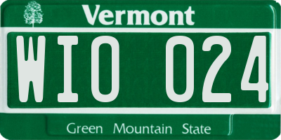 VT license plate WIO024