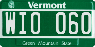 VT license plate WIO060
