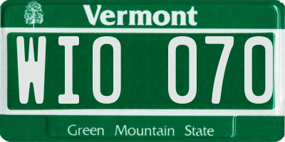 VT license plate WIO070