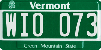 VT license plate WIO073