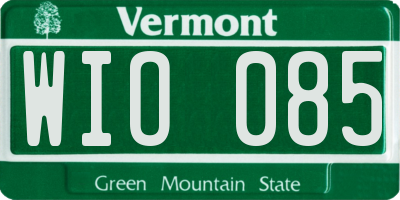 VT license plate WIO085