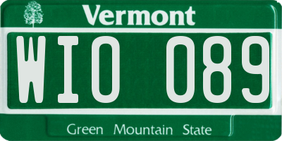 VT license plate WIO089