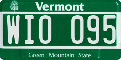 VT license plate WIO095