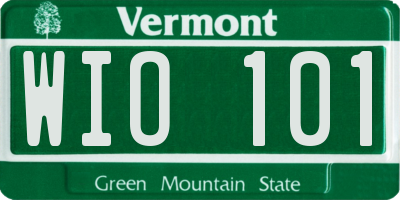 VT license plate WIO101