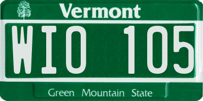 VT license plate WIO105