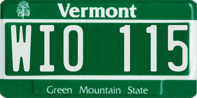 VT license plate WIO115