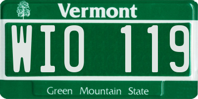 VT license plate WIO119