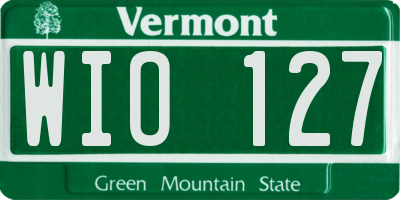 VT license plate WIO127