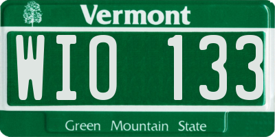 VT license plate WIO133