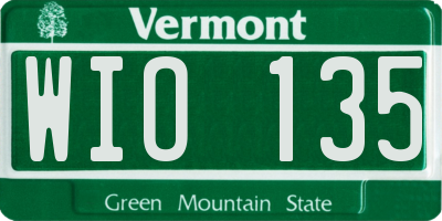 VT license plate WIO135