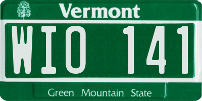 VT license plate WIO141