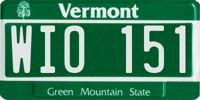 VT license plate WIO151