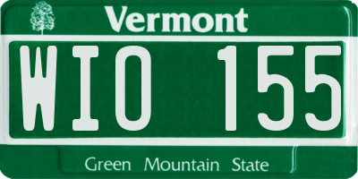 VT license plate WIO155