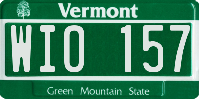 VT license plate WIO157
