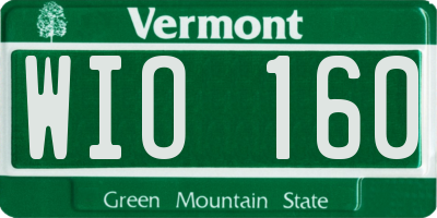 VT license plate WIO160