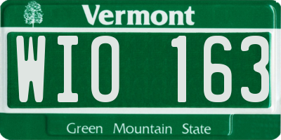 VT license plate WIO163