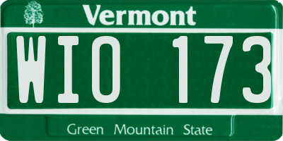 VT license plate WIO173