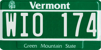 VT license plate WIO174