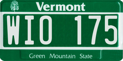 VT license plate WIO175