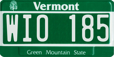VT license plate WIO185